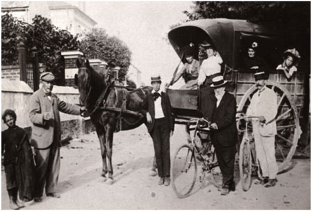 Promenade en voiture à Rangiport en 1907